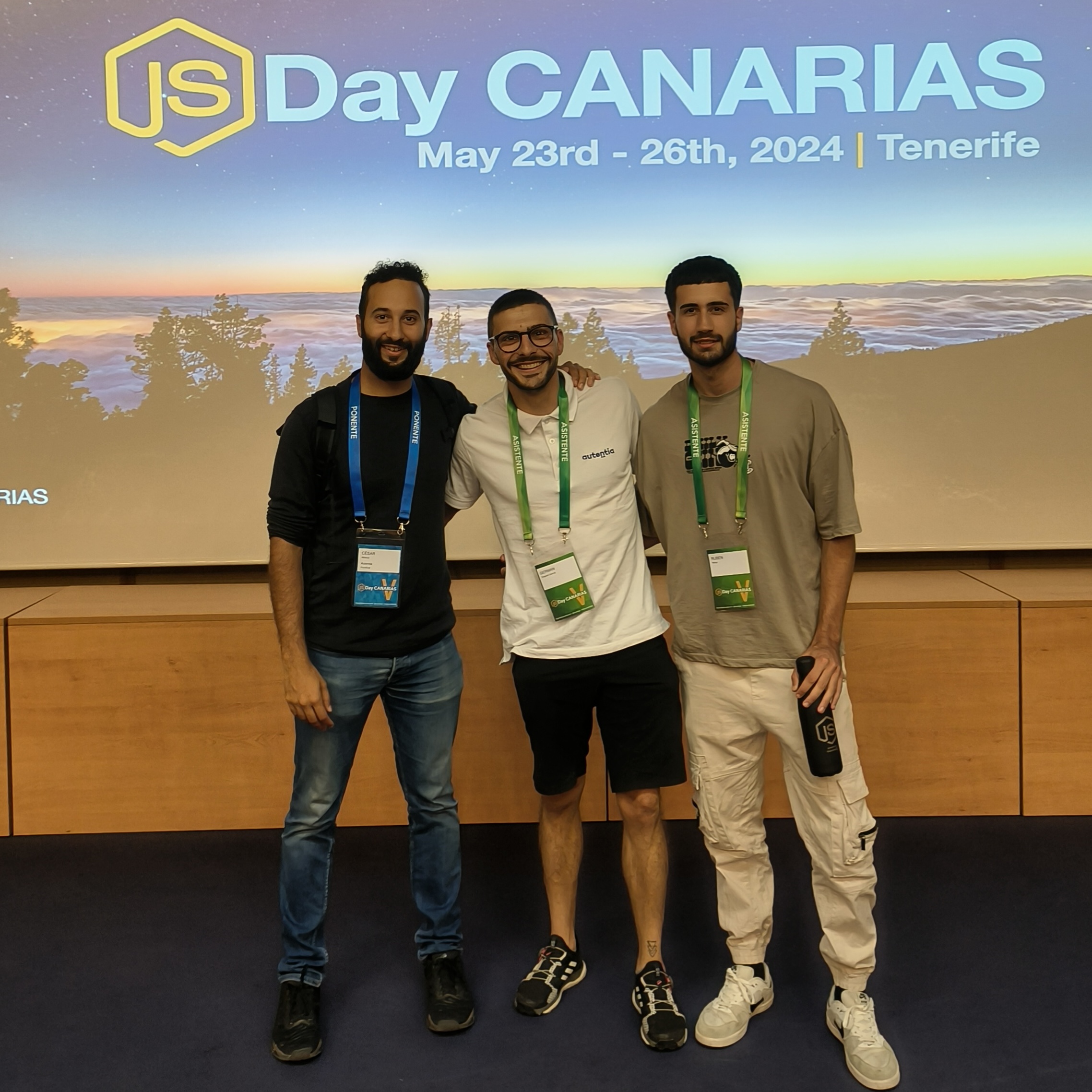 Germán Delgado, Rubén Yañez and me at JSDay Canarias 2024