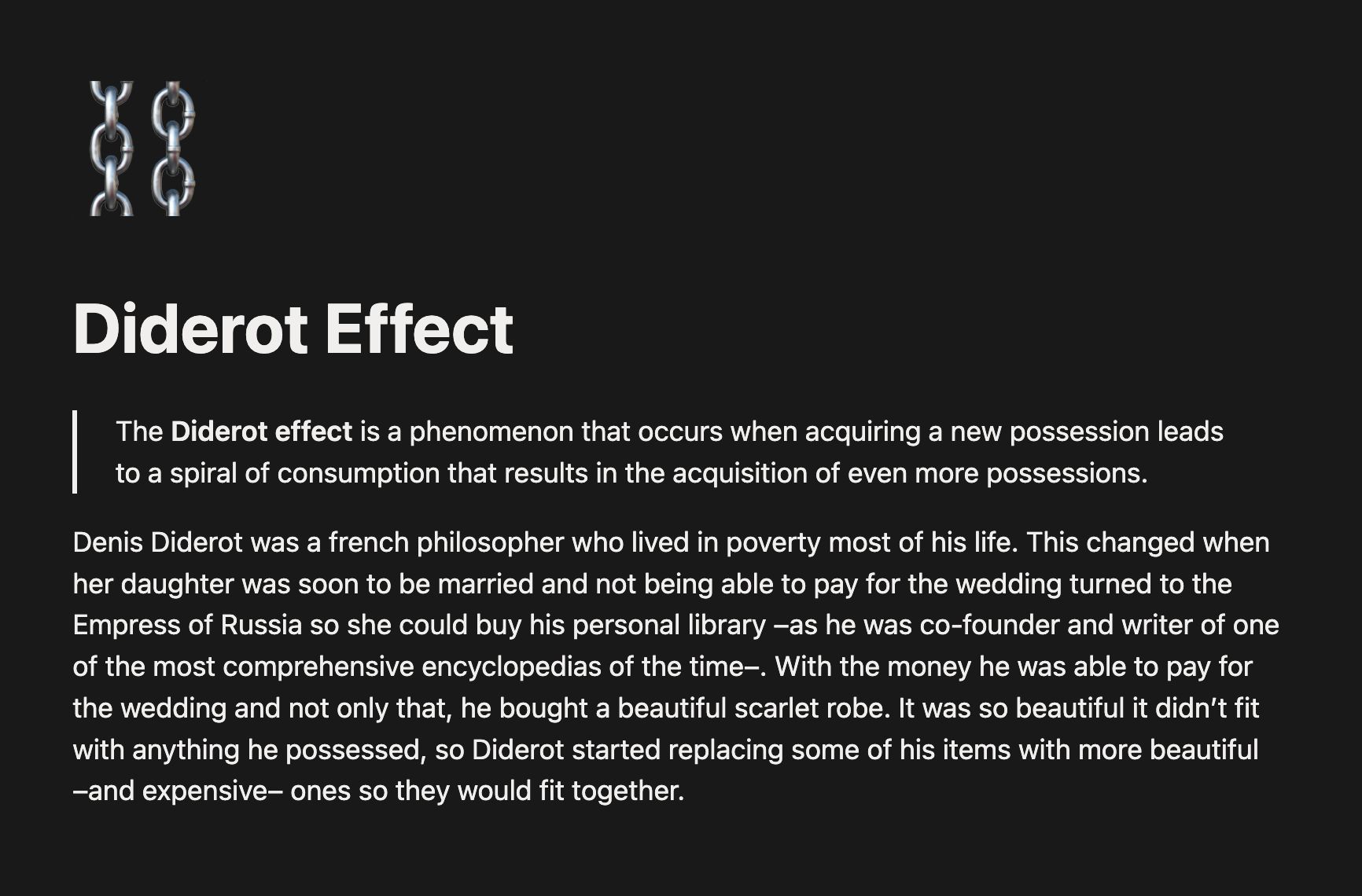 Mi nota sobre el efecto Diderot